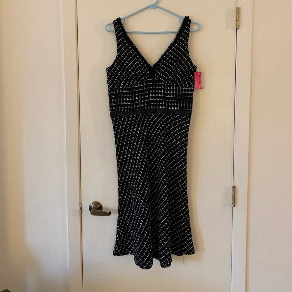 Black/white tweed dress - perfect for holidays!